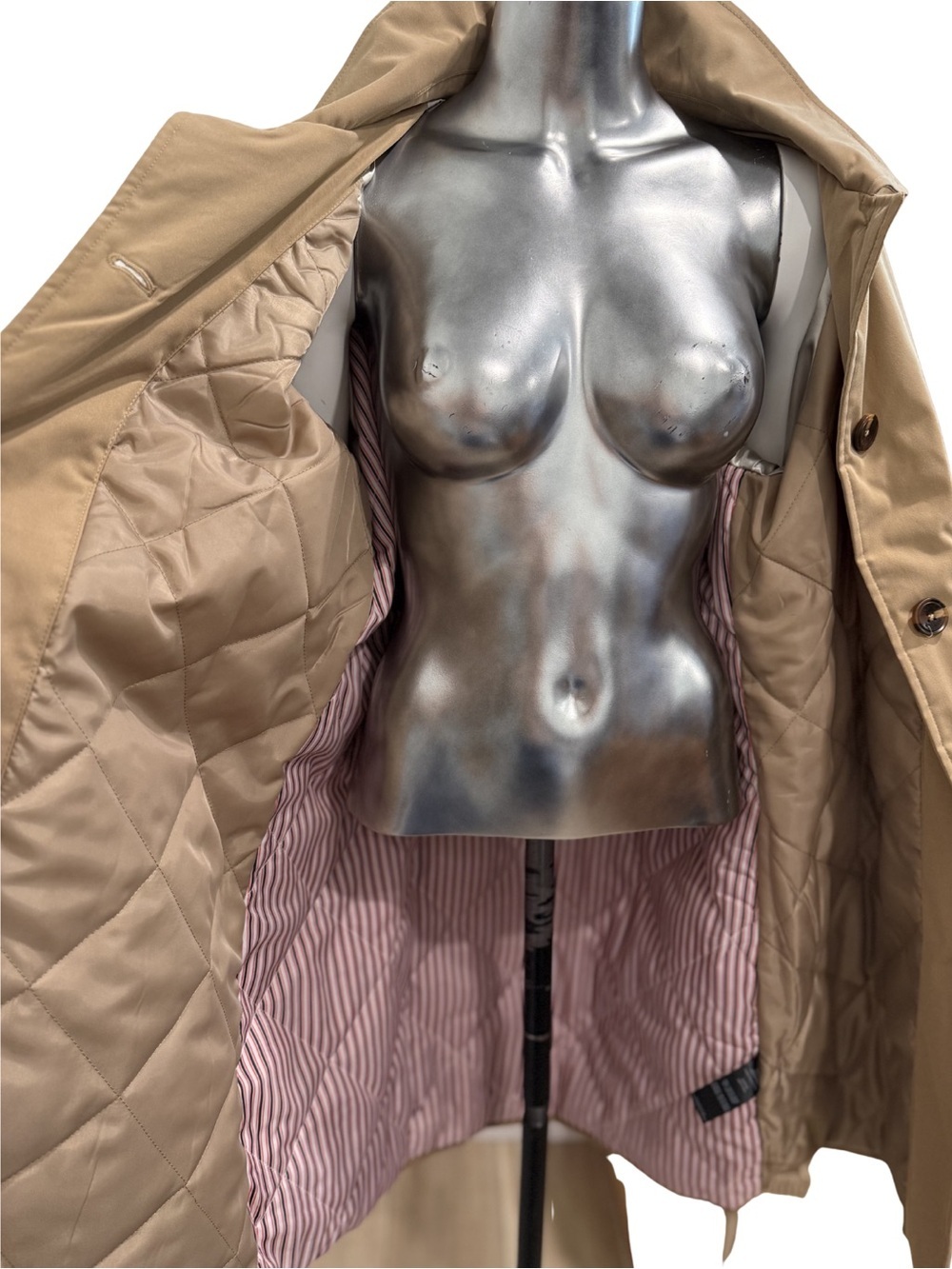 Hunter Sophia British Tan Belted Trench Coat NWT Large - Picture 12 of 15